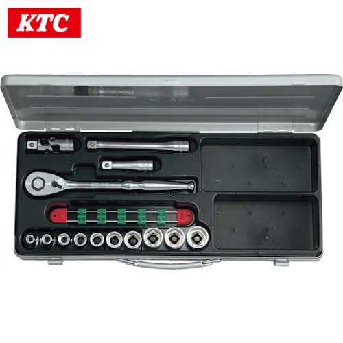 KTC(京都機械工具) 12.7sq.ソケットレンチセット(14点) 差込角12.7mm 14点セット 6角 (1S) 品番：TB410