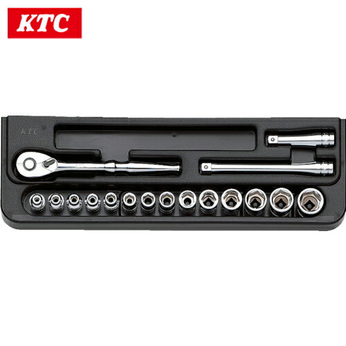 KTC(京都機械工具) 6.3sq.ソケットレンチセット[17点] (1S) 品番：TB214