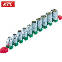 KTC 京都機械工具 12.7sq.ソケットセット(10コ組) 差込角12.7mm 6角 (1S) 品番:TB410E