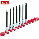 KTC 京都機械工具 9.5sq.ロングボールポイントヘキサゴンビットソケットセット7コ組 (1S) 品番:TBT3L07BPBH