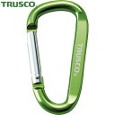 トラスコ TRUSCO カラビナ 線径6mmX60mm D型 グリーン (1個) 品番:TKN660GN