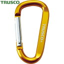 トラスコ TRUSCO カラビナ 線径6mmX60mm D型 ゴールド (1個) 品番:TKN660GO