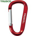 トラスコ TRUSCO カラビナ 線径6mmX60mm D型 レッド (1個) 品番:TKN660R