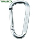 トラスコ TRUSCO カラビナ 線径6mmX60mm D型 シルバー (1個) 品番:TKN660SV