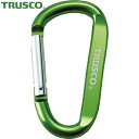 トラスコ TRUSCO カラビナ 線径8mmX80mm D型 グリーン (1個) 品番:TKN880GN
