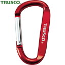 トラスコ TRUSCO カラビナ 線径8mmX80mm D型 レッド (1個) 品番:TKN880R