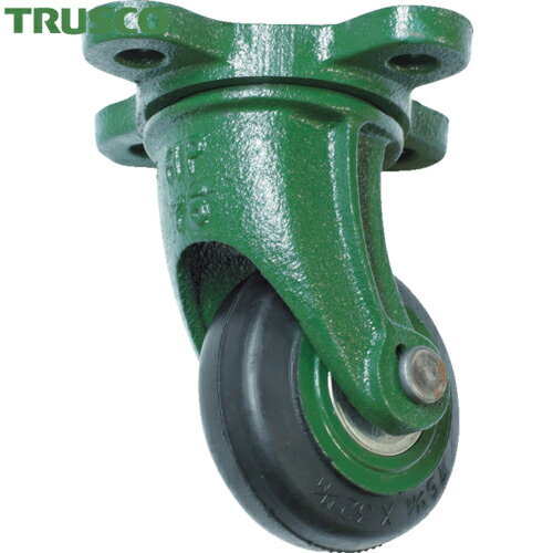 トラスコ TRUSCO 鋼鉄製運搬車用 鋳物金具自在キャスターφ75ゴム車 (1個) 品番：TAJ-75