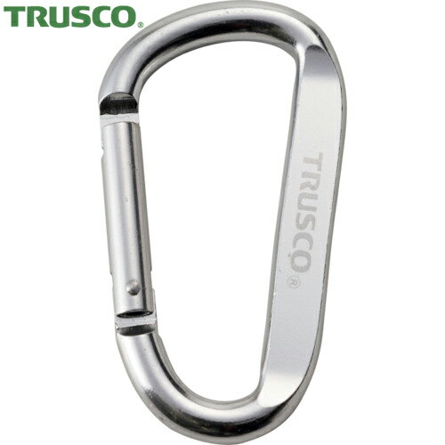 トラスコ TRUSCO まとめ買い カラビナ 線径8mmX80mm D型 シルバー10個 (1組) 品番：TKN880SV10P