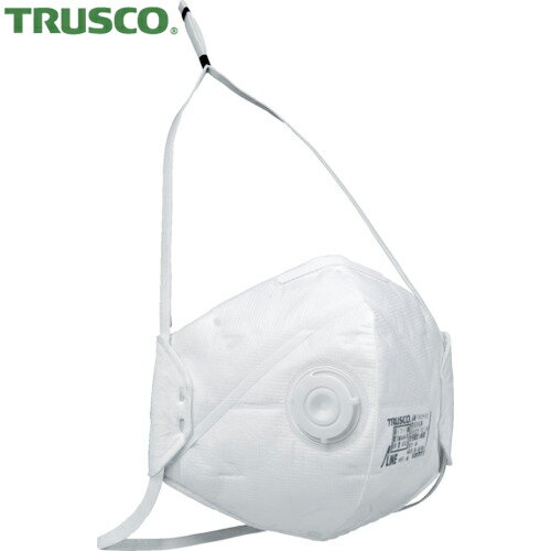 TRUSCO(トラスコ) 二つ折り使い捨て式防じんマスク DS2排気弁付 10枚入 (1袋) 品番：TD02V-S2