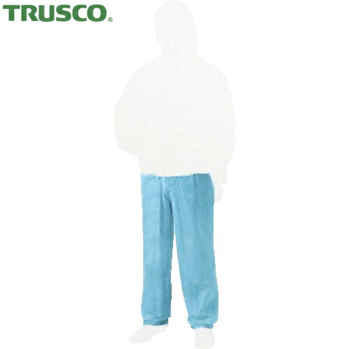 TRUSCO(トラスコ) 不織布使い捨て保護服ズボン Lサイズ ブルー (1着) 品番：TPC-Z-L-B 1