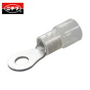 ニチフ 環境配慮形絶縁被覆付丸形端子R形(50個入)より線2.63〜6.64外寸15mmスタッド径8.4mm (1Pk) 品番:TMEX 5.5-8-CLR