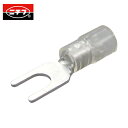 ニチフ 環境配慮形絶縁被覆付Y形端子 Y形 (50個入)外寸14mmスタッド径8.4mm (1Pk) 品番:TMEX 2Y-8-CLR