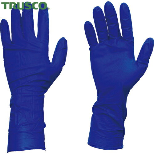 トラスコ TRUSCO 使い捨て天然ゴム手袋TGプロテクト 0.20 粉無青M 50枚 (1箱) 品番：TGNL20BM