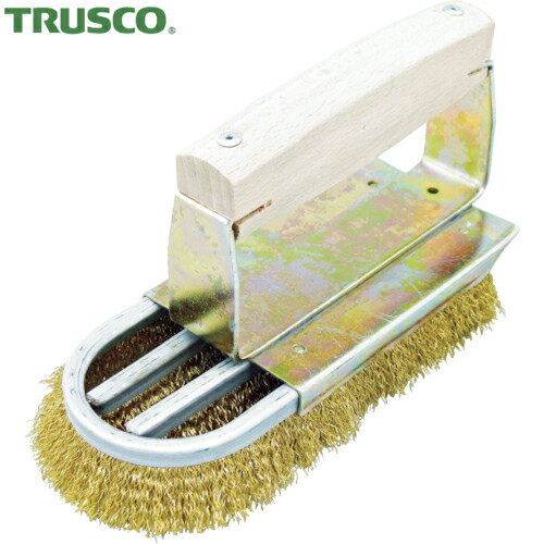 トラスコ TRUSCO チャンネルブラシ ストロング D型4行 真鍮 (1本) 品番：TB-2084