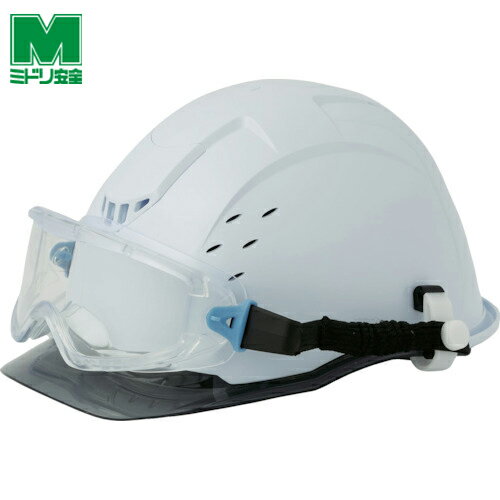 ミドリ安全 ゴーグル型 保護メガネ ヘルメット取付式 VG-501F SPG (1個) 品番：VG-501F-SPG