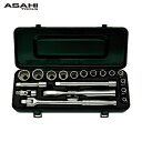 ASH 旭金属工業 レボウェイブ12角ソケットセット3/8(9.5)×19PCS (1S) 品番:VO3122