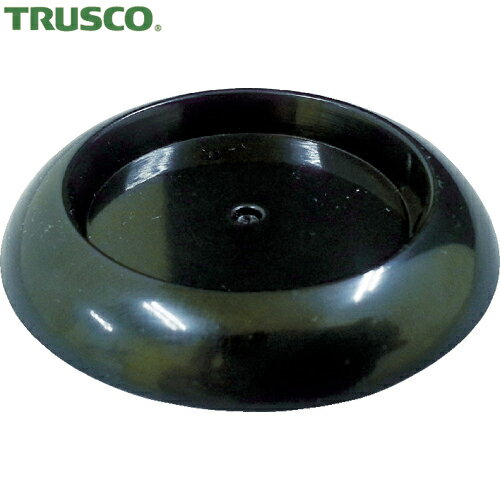 トラスコ TRUSCO キャスター用受け皿 ゴム付 60mm 黒 12個入 (1袋) 品番：TUR6