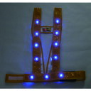 ミズケイ 作業服 安全ベスト LEDタスキ型安全ベスト「光るんです」 ゴールド/青LED (1枚) 品番:3020004