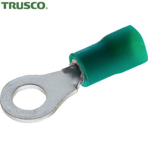 トラスコ TRUSCO 絶縁被覆付圧着端子 拡管形 丸形 100個入 (1箱) 品番：TRBV1.25-3.5-G