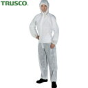 トラスコ TRUSCO 不織布使い捨て保護服 つなぎフード付きタイプ Sサイズ (1着) 品番:TRV2-S