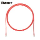 パンドウイット PANDUIT カテゴリ6A UTPパッチコード 24AWG単線 ケーブル径:Φ6.4mm 3m 赤 UTP6AX3MRD (1本) 品番:UT...