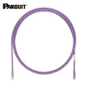 パンドウイット PANDUIT カテゴリ6A UTPパッチコード 24AWG単線 ケーブル径:Φ6.4mm 0.5m 紫 UTP6AX0.5MVL (1本) 品...