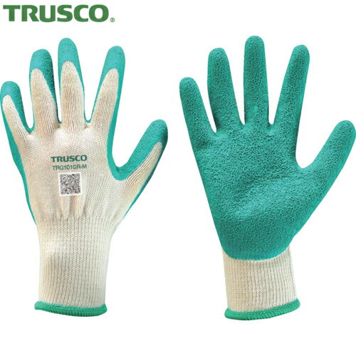 TRUSCO(トラスコ) ゴム背抜き手袋　グリーン　1双入り　10ゲージ　M (1双) 　TRG101GR-M【送料無料】