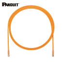 パンドウイット PANDUIT カテゴリ6A UTPパッチコード 24AWG単線 ケーブル径:Φ6.4mm 2m オレンジ UTP6AX2MOR (1本) 品番...