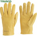 トラスコ TRUSCO 袖なし革手袋 クレスト牛革製 フリーサイズ イエロー (1双) 品番:TYK-KY