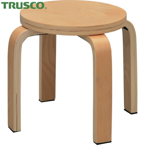 TRUSCO(トラスコ) 木製丸椅子ロー 280Φ ナチュラル (1脚) 品番：TSHSC280-N