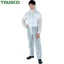 トラスコ TRUSCO ECO不織布使い捨て保護服 つなぎフード付きタイプ Sサイズ 目付35g コーティングなし (1着) 品番:TRV2ECO35-S