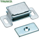 トラスコ TRUSCO 木製家具の扉開き止め等に マグネットキャッチ(横型) アルミ製 L38mm シルバー (1個) 品番:TSM-40