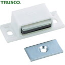 トラスコ TRUSCO 木製家具の扉開き止め等に マグネットキャッチ 樹脂製 L40mm 白 (1個) 品番:TSM-10P-W