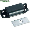 トラスコ TRUSCO 木製家具の扉開き止め等に マグネットキャッチ 樹脂製 L45mm 黒 (1個) 品番:TSM-111-BK