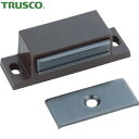 トラスコ TRUSCO 木製家具の扉開き止め等に マグネットキャッチ(横型) PP製 L50mm 茶 (1個) 品番:TSM-71-BR
