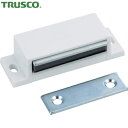 トラスコ TRUSCO 木製家具の扉開き止め等に マグネットキャッチ(横型) 樹脂製 L60mm 白 (1個) 品番:TSM-81-W