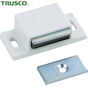 トラスコ TRUSCO 木製家具の扉開き止め等に マグネットキャッチ(横型) 樹脂製 L40mm 白 (1個) 品番:TSM-41-W