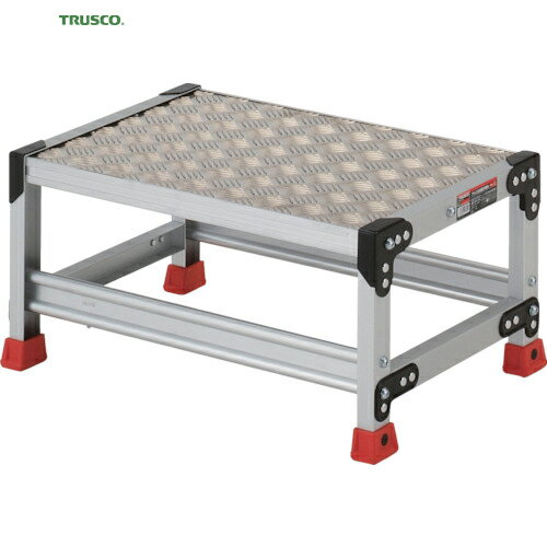 TRUSCO(トラスコ) 作業用踏台 アルミ製・縞板タイプ 天板寸法600X400XH300 (1台) 品番：TSFC-163
