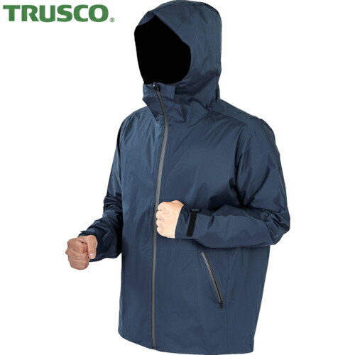 TRUSCO(トラスコ) 高耐候・軽量ストレッチレインウェア ネイビー LL (1着) 品番：TRESWLL-NV