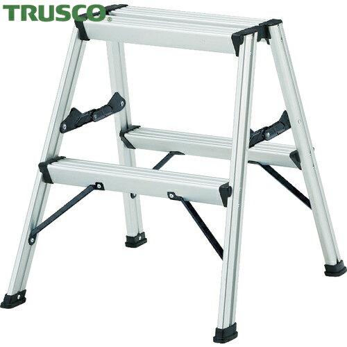 トラスコ TRUSCO アルミ製踏台 2段 高強度型 シルバー (1台) 品番：TSAF-2-SV