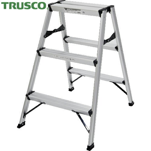 トラスコ TRUSCO アルミ製踏台 3段 高強度型 シルバー (1台) 品番：TSAF-3-SV