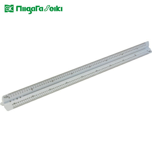 SK 新潟精機 三角スケール 快段目盛 30cm 300mm (1本) 品番：TSB-30KD