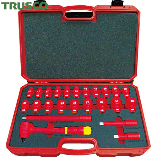 トラスコ TRUSCO 絶縁ソケットレンチセット（6角タイプ）差込角12.7mm (1S) 品番：TZSW4-24S