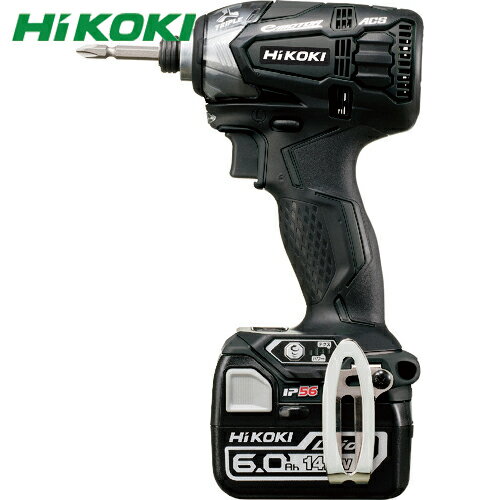ハイコーキ HiKOKI 14.4Vコードレスインパクトドライバ 6.0Ah ブラック (1台) 品番：WH14DDL2-2LYPK-B