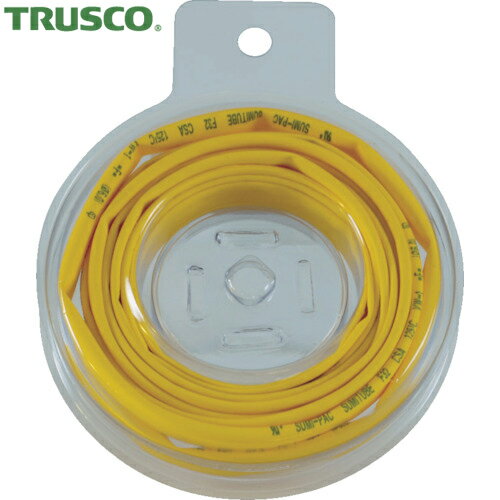 トラスコ TRUSCO 熱収縮チューブ 収縮率2：1 黄 （1個入） (1個) 品番：TRP12.4-6.0-2MY