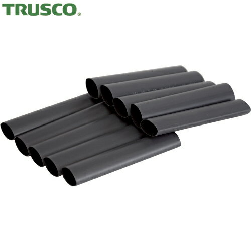 トラスコ TRUSCO 粘着剤付き熱収縮チューブ 収縮率3：1 10本 (1袋) 品番：TRPW25