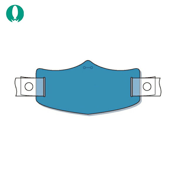 つくし e帽章 青無地 ヘルメット用樹脂バンド付 (1枚) 品番：WE-105H(4)