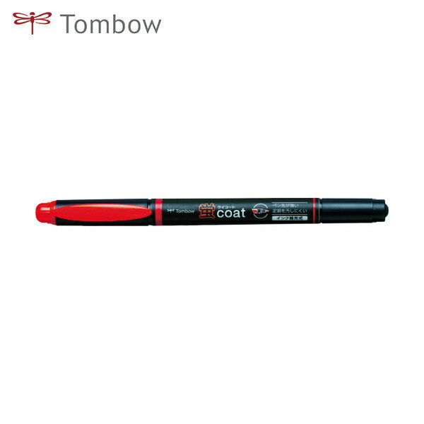 トンボ鉛筆 Tombow 蛍光ペン 蛍光マーカー蛍COAT 赤 (1本) 品番:WA-TC94
