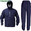 トラスコ TRUSCO 雨具 合羽 カッパ ベンチレーション(通気口)付レインスーツ ネイビー L (1着) 品番:TRW360-55-L