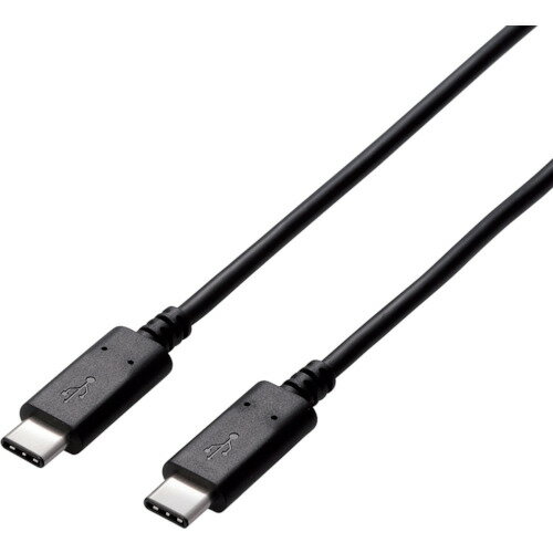 エレコム ELECOM USB2.0ケーブル C-Cタイプ 認証品 1.0m ブラック (1個) 品番：U2C-CC5P10NBK